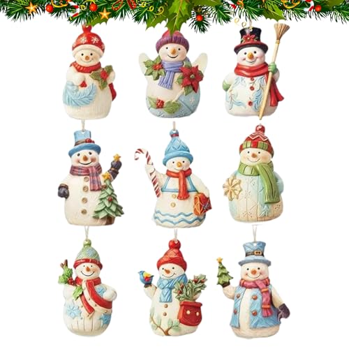 Gupcaqosjw Weihnachtsmann Schneemann - Schneemann Weihnachtsdekorationen - Aufhängbar Handgefertigt 9-teiliges Set Baum Dekoration Wand Deko Geschenk Gupcaqosjw Weihnachtsmann Schneemann - Schneemann Weihnachtsdekorationen - Aufhängbar Handgefertigt 9-teiliges Set Baum Dekoration Wand Deko Geschenk von Gupcaqosjw