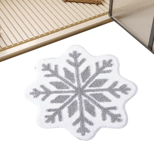 Gupcaqosjw Weihnachtsteppich Rund, 50/60/80/100/120 Cm Runde Badematte, Weihnachtsbaumdecke Rund, Polyester Christmas Tree Skirt Schneeflocken Stern Baum Rock Für Zuhause Weihnachtsfeier Weihnachtsbau von Gupcaqosjw