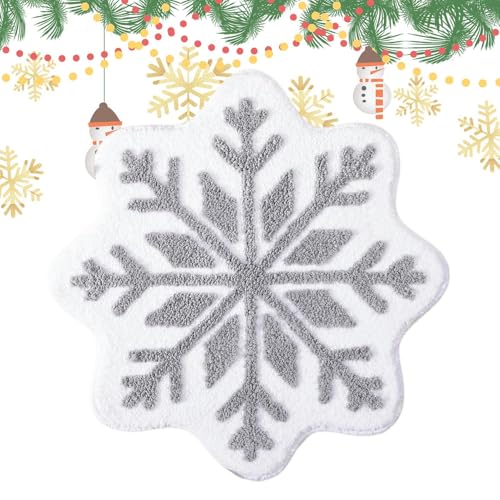 Gupcaqosjw Weihnachtsteppich Rund, 50/60/80/100/120 Cm Runde Badematte, Weihnachtsbaumdecke Rund, Polyester Christmas Tree Skirt Schneeflocken Stern Baum Rock Für Zuhause Weihnachtsfeier Weihnachtsbau von Gupcaqosjw