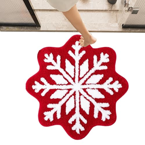 Gupcaqosjw Weihnachtsteppich Rund, 50/60/80/100/120 Cm Runde Badematte, Weihnachtsbaumdecke Rund, Polyester Christmas Tree Skirt Schneeflocken Stern Baum Rock Für Zuhause Weihnachtsfeier Weihnachtsbau von Gupcaqosjw