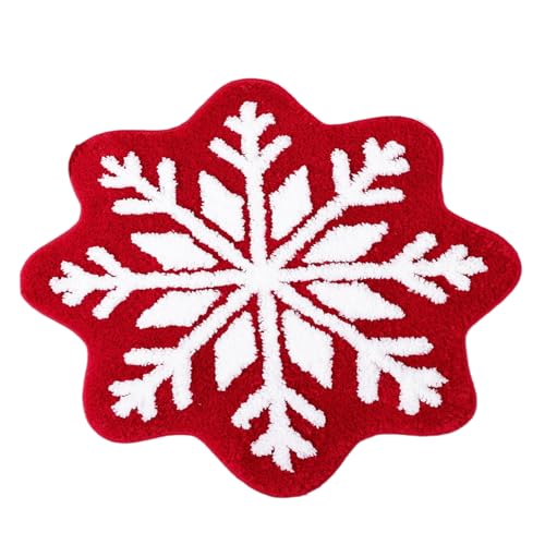 Gupcaqosjw Weihnachtsteppich Rund, 50/60/80/100/120 Cm Runde Badematte, Weihnachtsbaumdecke Rund, Polyester Christmas Tree Skirt Schneeflocken Stern Baum Rock Für Zuhause Weihnachtsfeier Weihnachtsbau von Gupcaqosjw