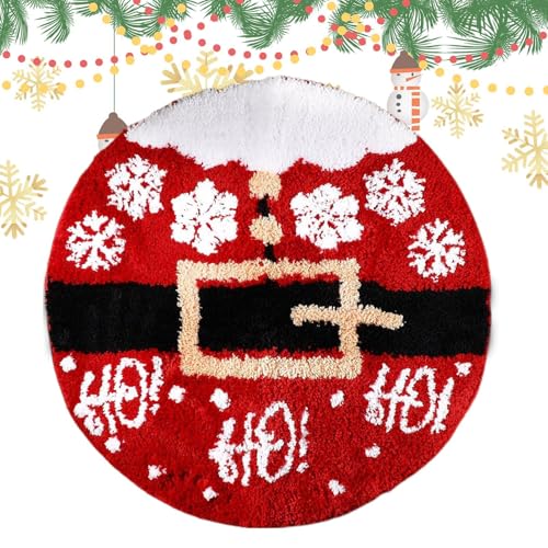 Gupcaqosjw Weihnachtsteppich Rund, 50/60/80/100/120 Cm Runde Badematte, Weihnachtsbaumdecke Rund, Polyester Christmas Tree Skirt Schneeflocken Stern Baum Rock Für Zuhause Weihnachtsfeier Weihnachtsbau von Gupcaqosjw
