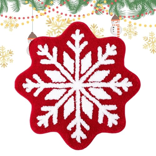 Gupcaqosjw Weihnachtsteppich Rund, 50/60/80/100/120 Cm Runde Badematte, Weihnachtsbaumdecke Rund, Polyester Christmas Tree Skirt Schneeflocken Stern Baum Rock Für Zuhause Weihnachtsfeier Weihnachtsbau von Gupcaqosjw