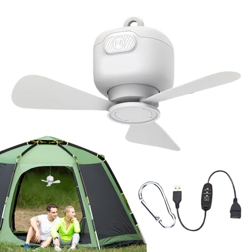 Gupcaqosjw Zelt Markisen Deckenventilator - Leicht Aufhängbarer Luftkühler - Leiser USB-Deckenventilator mit 3 Geschwindigkeitsstufen für Zelt Camping Schlafzimmer Pavillon Gupcaqosjw Zelt Markisen Deckenventilator - Leicht Aufhängbarer Luftkühler - Leiser USB-Deckenventilator mit 3 Geschwindigkeitsstufen für Zelt Camping Schlafzimmer Pavillon von Gupcaqosjw