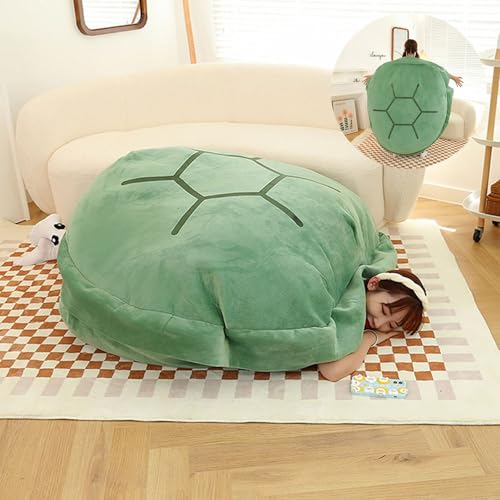 Schildkrötenkissen Zum Anziehen, Kissen Schildkröte, Multifunktionales Riesiges Tragbares Schildkrötenpanzerkissen, 40 Zoll Großes Lustiges Anziehkissen (Grün, 80 cm) von Guqkl