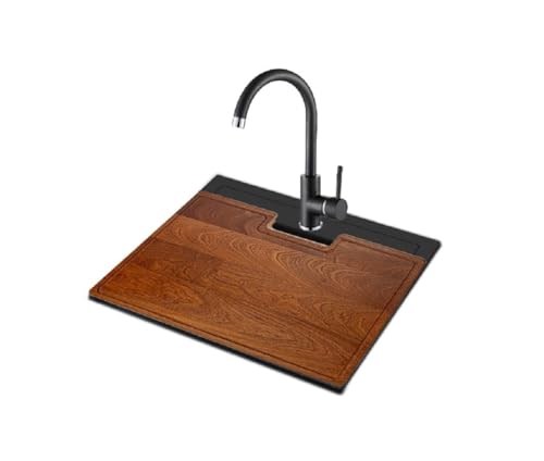 GURARI Granitspüle SQQ100-601 W+SQT-472.320, (2 St), Einbau Granitspüle Schwarz metallic +SCHNEIDEBRETT von Gurari