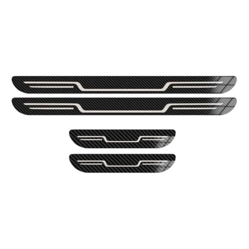 GuriDo Auto Einstiegsleisten Schutz für Renault Megane E-Tech 2022-2025, Edelstahl Türschweller Autotürschwellenleiste Schwellerleisten Schritt Platte Abdeckung,C/Carbon Fiber Texture von GURIDO