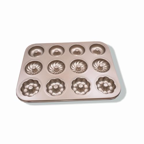 Gurlideo Donuts Backform Kuchen Backformen Donut 3 verschiedene für Donut-Backen Muster Muffins Kekse Bagels Pudding Form von Gurlideo