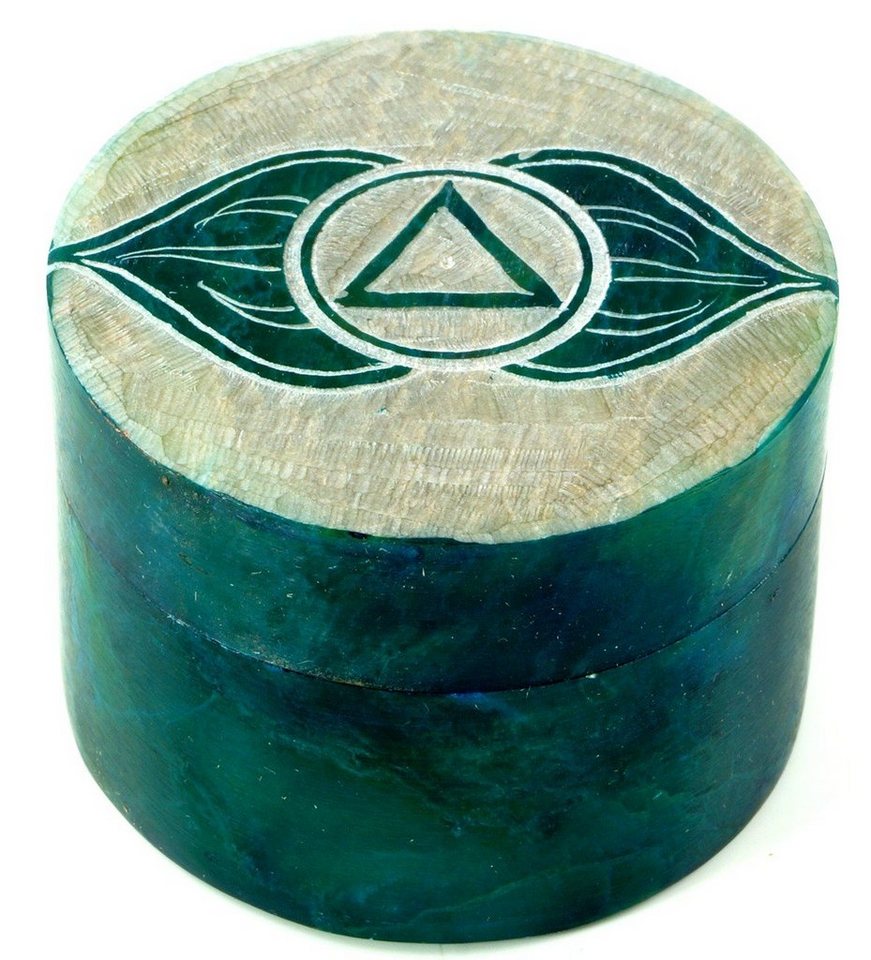 Guru-Shop Aufbewahrungsdose Dose aus Speckstein, Chakra Schmuckdöschen -.. von Guru-Shop