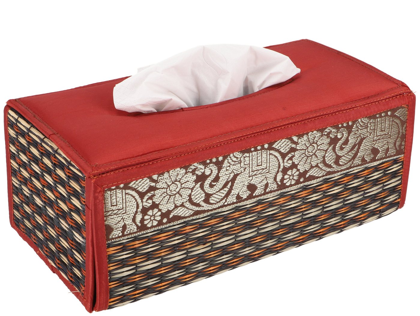 Guru-Shop Aufbewahrungsdose Kosmetiktücher Servietten Box aus Rattan Napkin.. von Guru-Shop