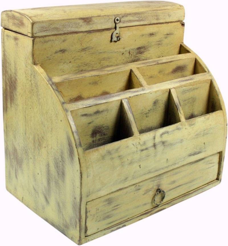 Guru-Shop Aufbewahrungsdose Vintage Schreibtisch Ordner, Schreibtisch.. von Guru-Shop