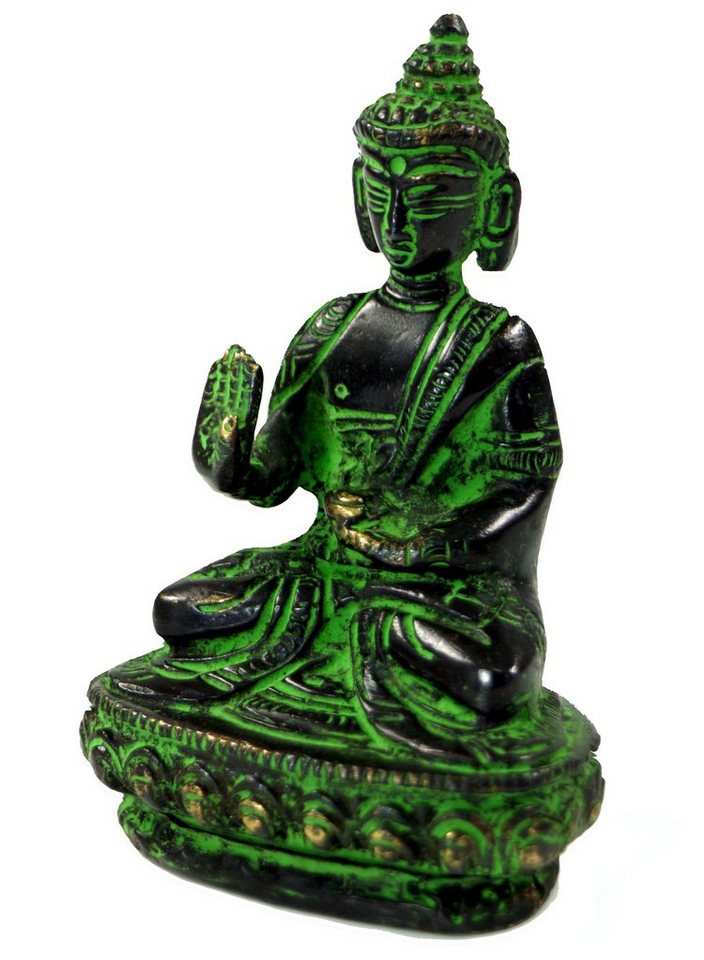 Guru-Shop Buddhafigur Buddha Statue aus Messing Abhaya Mudra 10 cm -.. von Guru-Shop