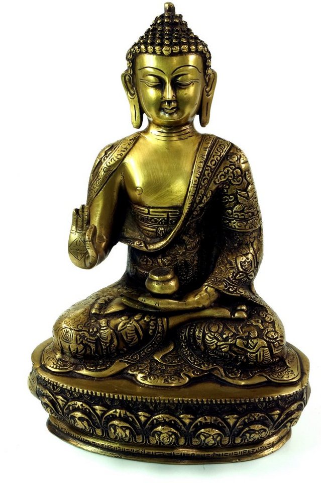 Guru-Shop Buddhafigur Buddha Statue aus Messing Amoghasiddhi Buddha.. von Guru-Shop