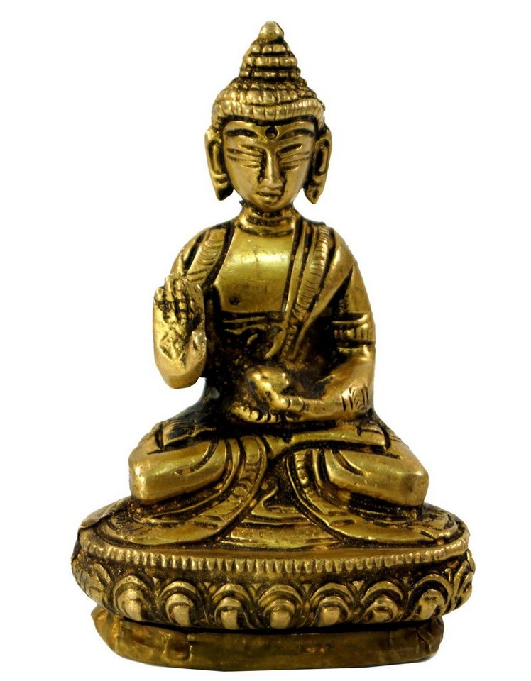 Guru-Shop Buddhafigur Buddha Statue aus Messing Amoghasiddhi Mudra 10.. von Guru-Shop