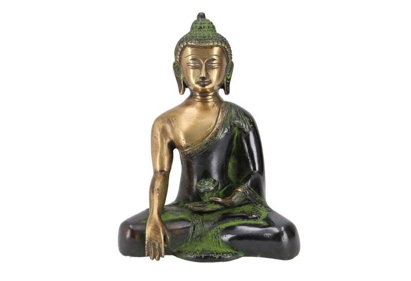 Guru-Shop Buddhafigur Buddha Statue aus Messing Bhumisparsa Mudra 18.. von Guru-Shop