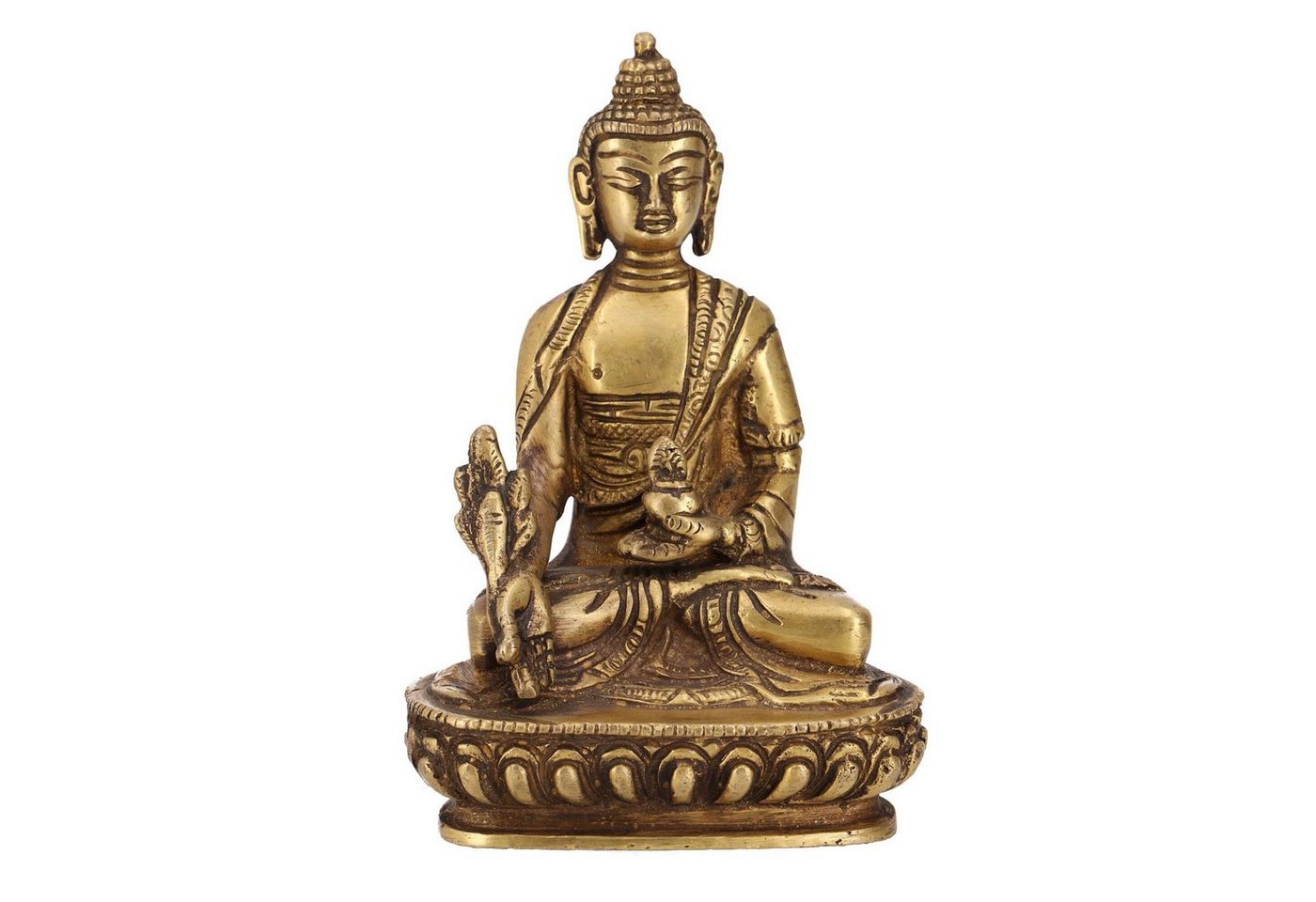 Guru-Shop Buddhafigur Buddha Statue aus Messing Medizin Buddha 14 cm.. von Guru-Shop