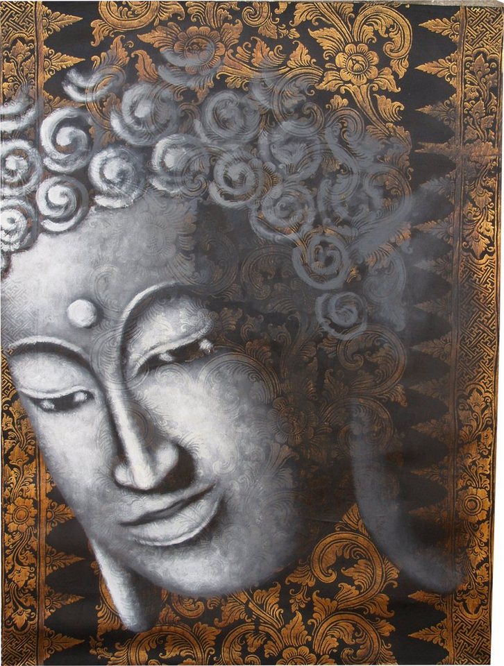 Guru-Shop Buddhafigur Gemälde auf Leinwand Buddha 120*90 cm - Motiv 13 von Guru-Shop