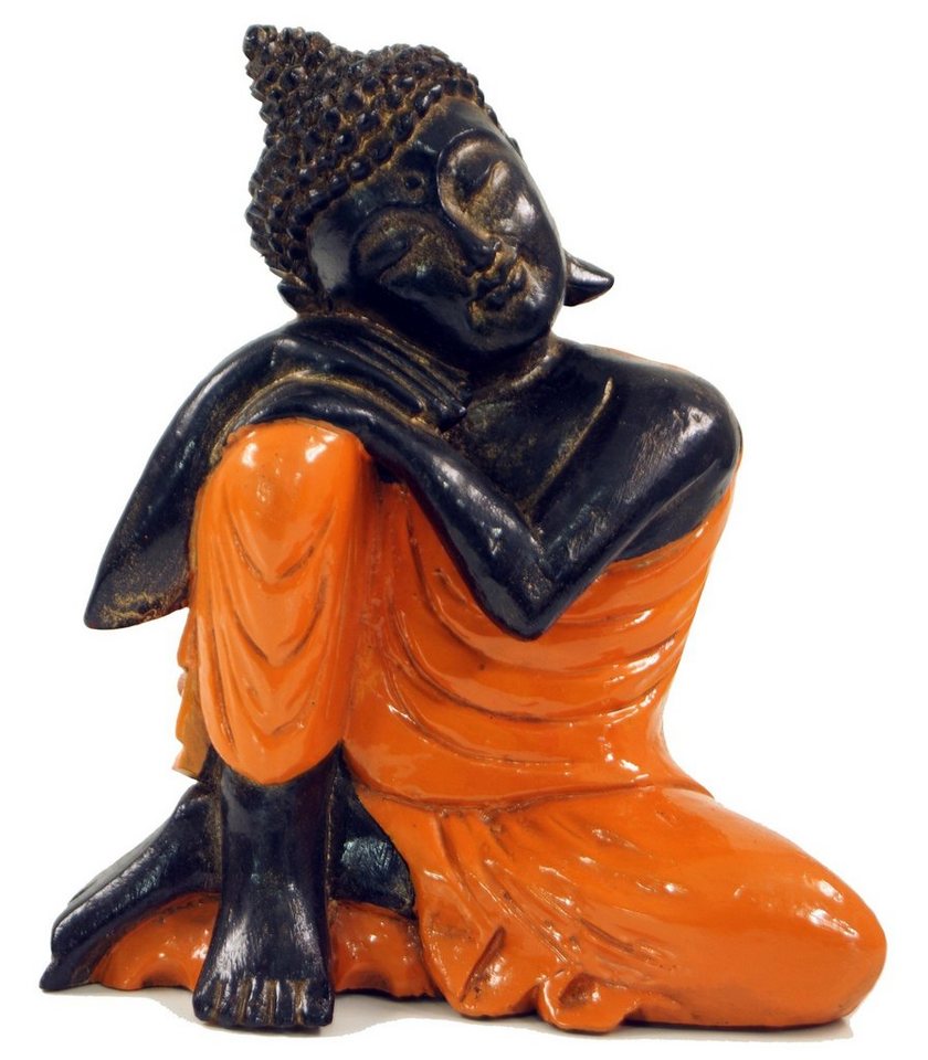 Guru-Shop Buddhafigur Geschnitzte sitzender Buddha Figur, träumender.. von Guru-Shop