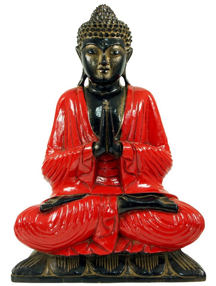 Guru-Shop Buddhafigur Geschnitzter sitzender Buddha im Anjali Mudra -.. von Guru-Shop