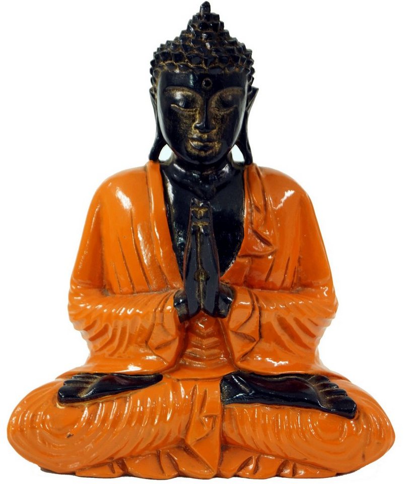 Guru-Shop Buddhafigur Geschnitzter sitzender Buddha im Anjali Mudra -.. von Guru-Shop