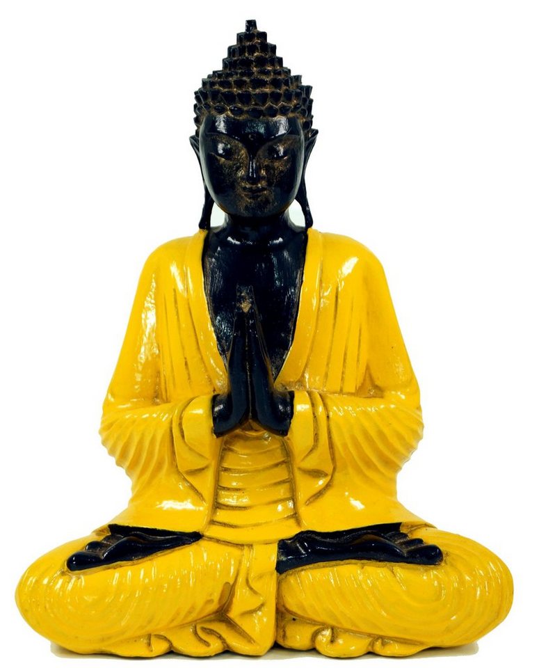 Guru-Shop Buddhafigur Geschnitzter sitzender Buddha im Anjali Mudra -.. von Guru-Shop