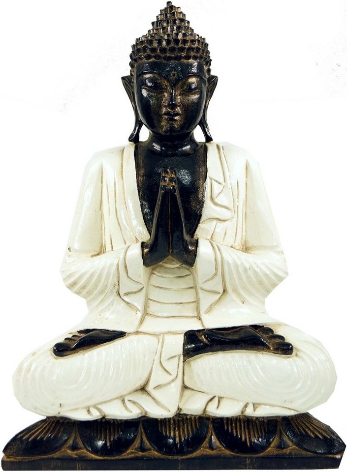 Guru-Shop Buddhafigur Geschnitzter sitzender Buddha im Anjali Mudra -.. Guru-Shop Buddhafigur Geschnitzter sitzender Buddha im Anjali Mudra -.. von Guru-Shop