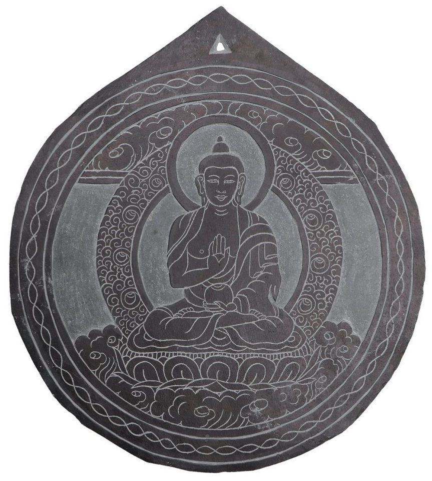 Guru-Shop Buddhafigur Tibetisches Steinbild, Relief aus Schiefer -.. von Guru-Shop