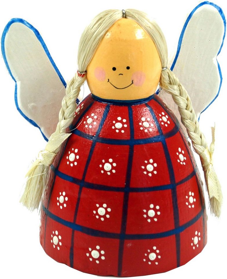 Guru-Shop Christbaumschmuck Geschnitzter Schutzengel in zwei Farben von Guru-Shop