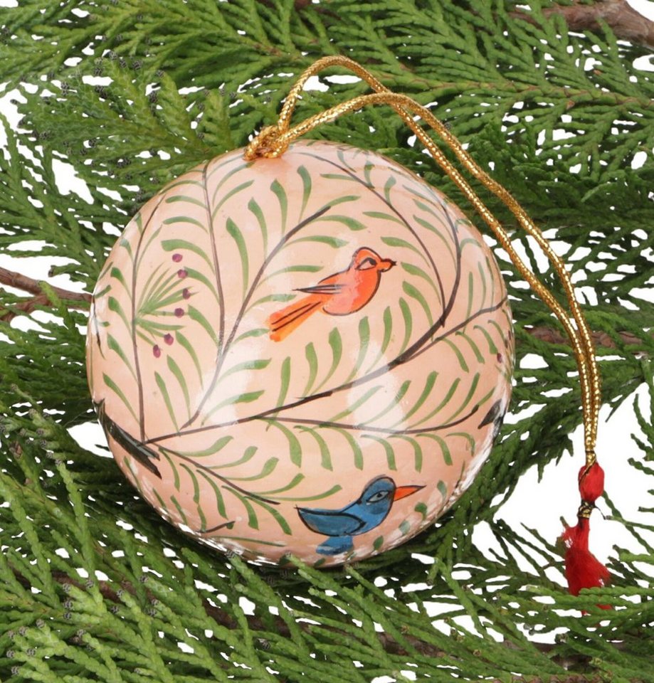 Guru-Shop Christbaumschmuck Upcycling Weihnachtskugel aus Pappmachee,.. von Guru-Shop