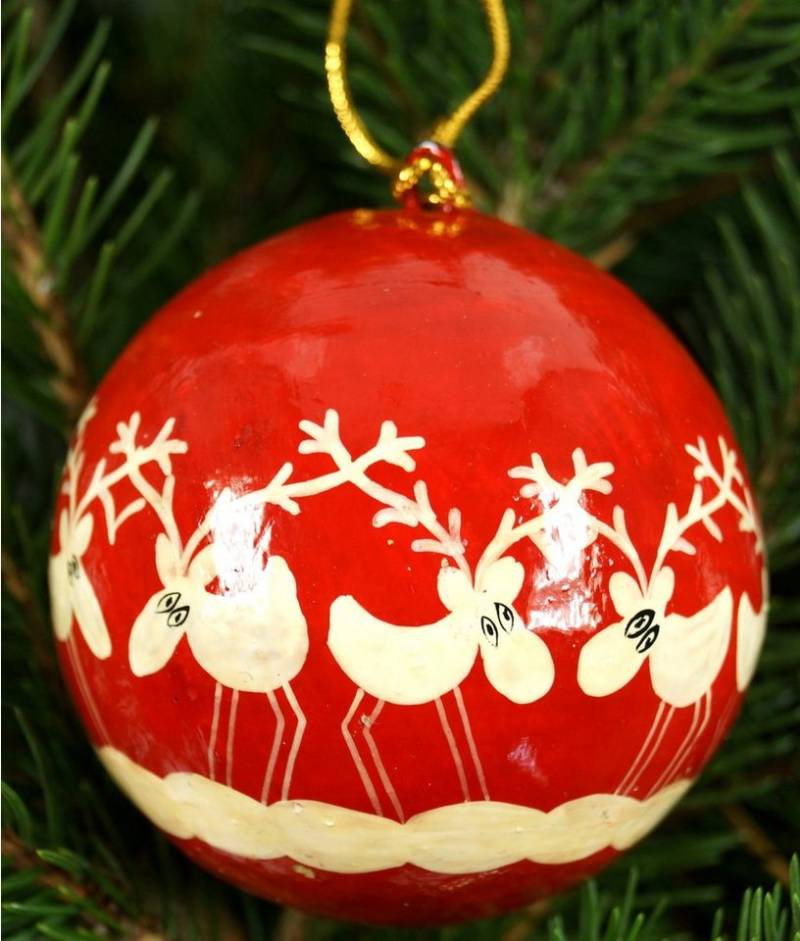Guru-Shop Christbaumschmuck Upcycling Weihnachtskugel aus Pappmachee,.. Guru-Shop Christbaumschmuck Upcycling Weihnachtskugel aus Pappmachee,.. von Guru-Shop