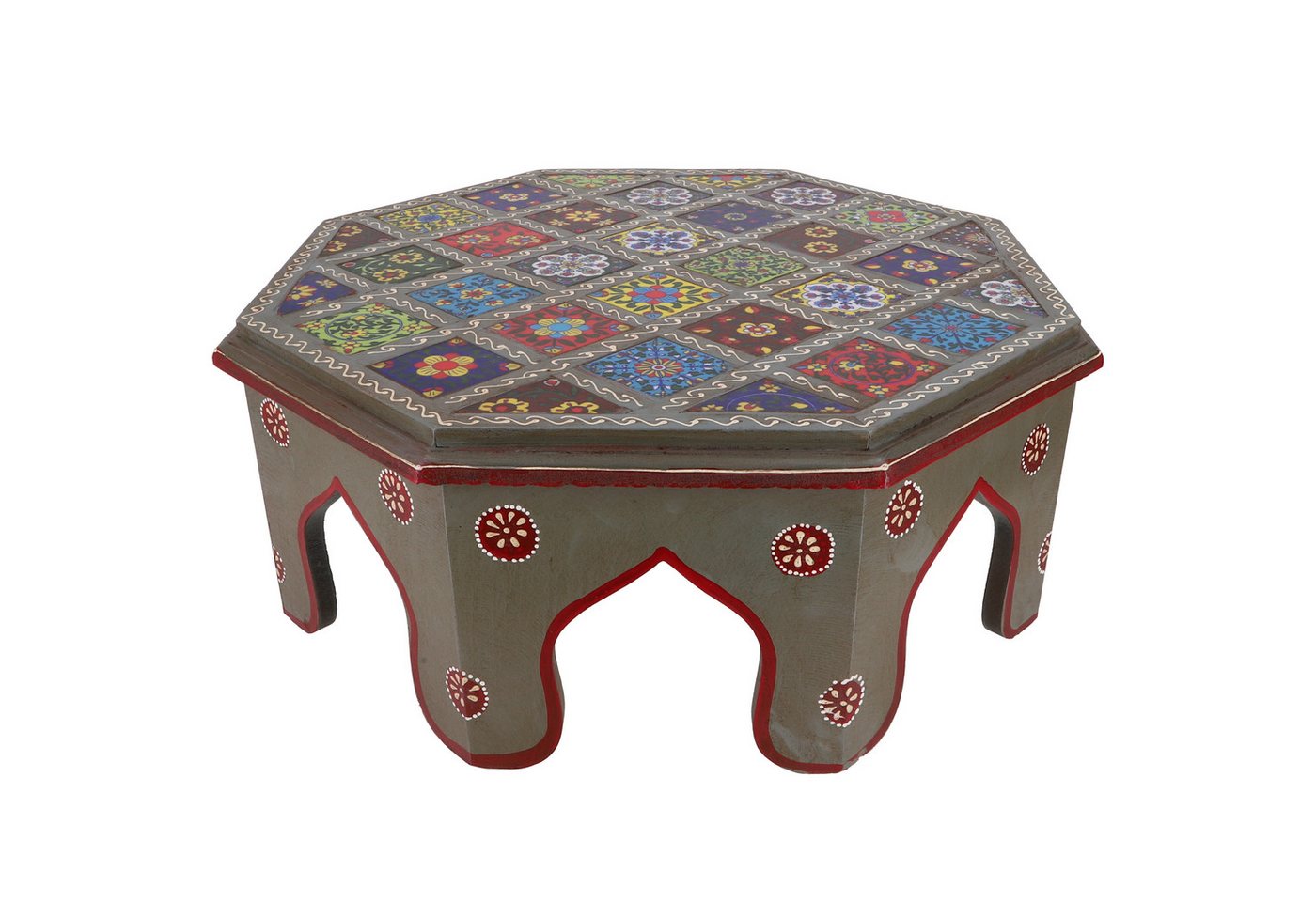 Guru-Shop Couchtisch Bemalter kleiner Tisch mit Fliesenmosaik - grau.. Guru-Shop Couchtisch Bemalter kleiner Tisch mit Fliesenmosaik - grau.. von Guru-Shop