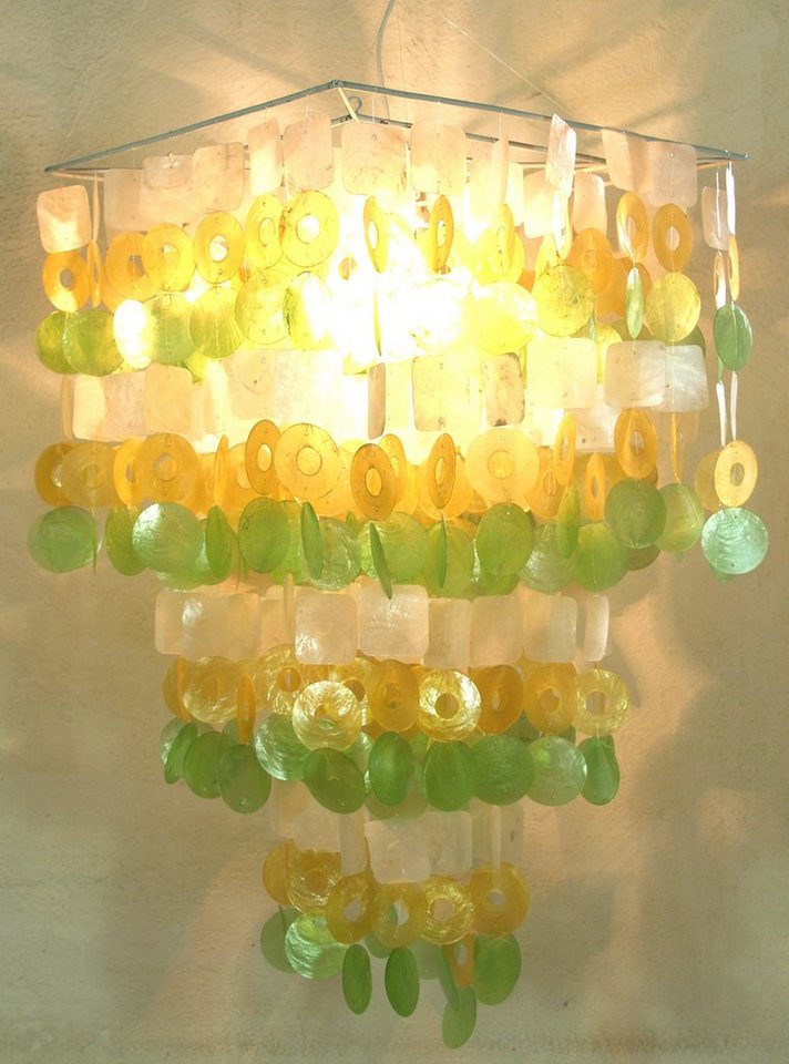 Guru-Shop Deckenleuchten Deckenlampe, Muschelleuchte aus hunderten.., Leuchtmittel nicht inklusive von Guru-Shop