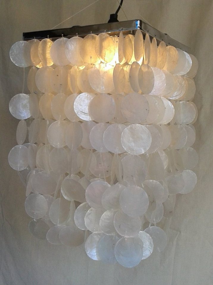 Guru-Shop Deckenleuchten Deckenlampe, Muschelleuchte aus hunderten.., Leuchtmittel nicht inklusive von Guru-Shop