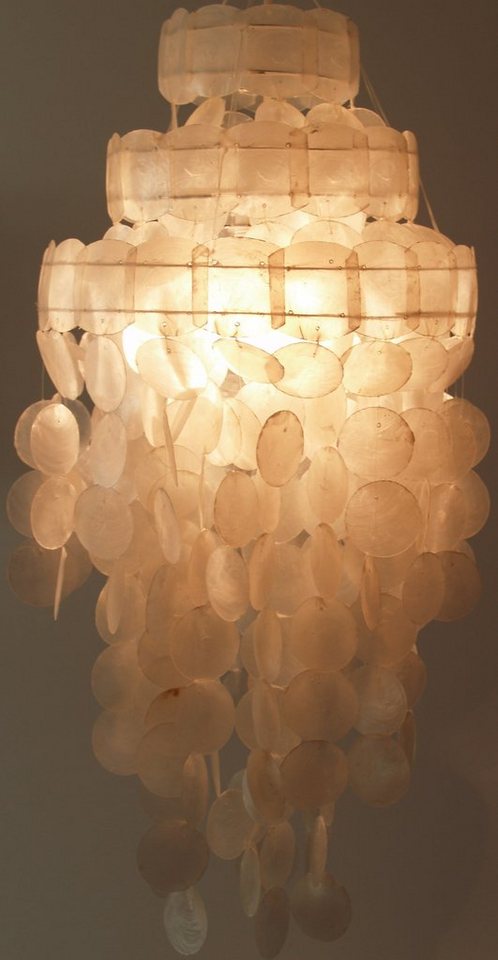 Guru-Shop Deckenleuchten Deckenlampe, Muschelleuchte aus hunderten.., Leuchtmittel nicht inklusive von Guru-Shop