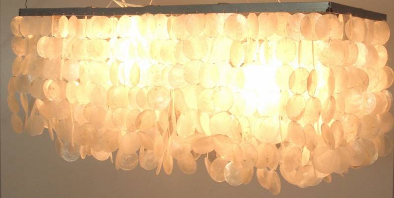 Guru-Shop Deckenleuchten Deckenlampe, Muschelleuchte aus hunderten.., Leuchtmittel nicht inklusive von Guru-Shop