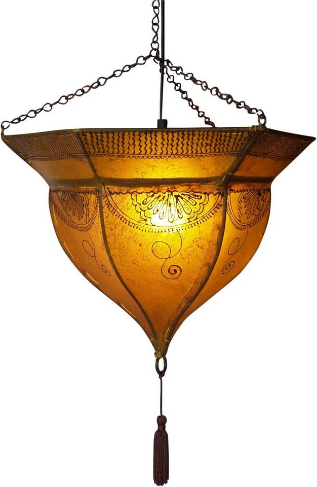 Guru-Shop Deckenleuchten Henna Leder Deckenlampe - Mali gelb, Leuchtmittel nicht inklusive Guru-Shop Deckenleuchten Henna Leder Deckenlampe - Mali gelb, Leuchtmittel nicht inklusive von Guru-Shop