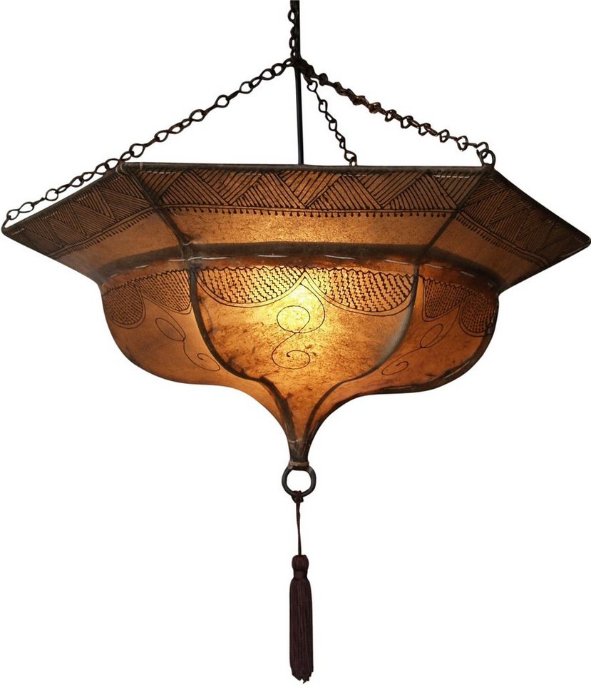 Guru-Shop Deckenleuchten Henna Leder Deckenlampe - Tuareg weiß, Leuchtmittel nicht inklusive Guru-Shop Deckenleuchten Henna Leder Deckenlampe - Tuareg weiß, Leuchtmittel nicht inklusive von Guru-Shop