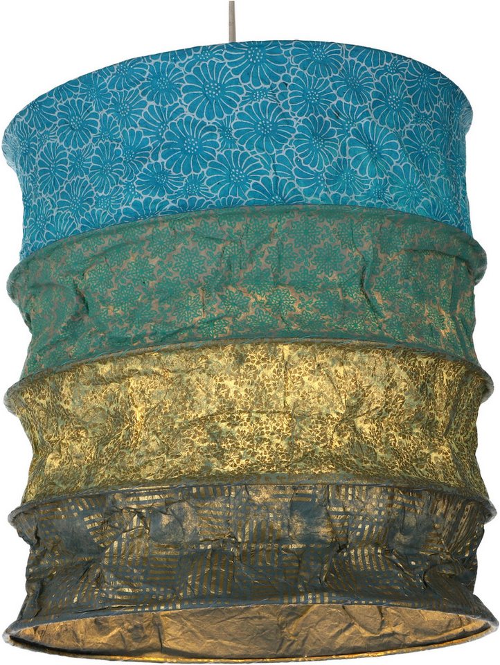Guru-Shop Lampenschirm Runde Boho Papier Hängelampe, Lokta.. von Guru-Shop