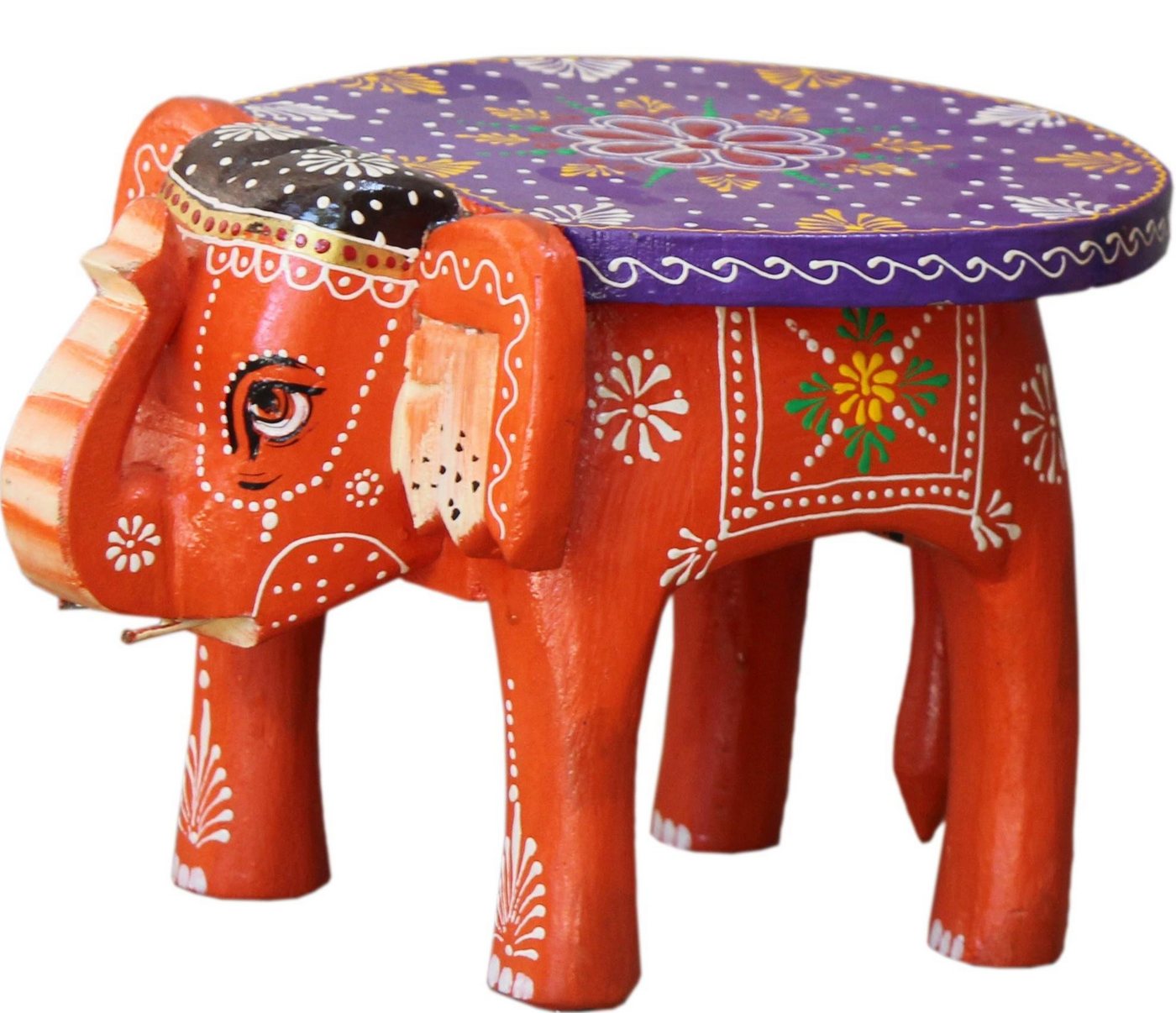 Guru-Shop Dekoobjekt Deko Elefant - orange von Guru-Shop