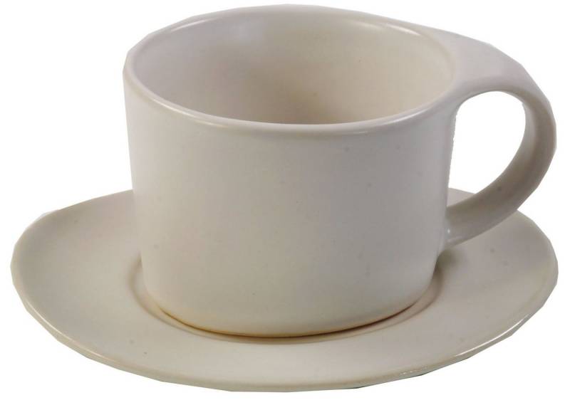Guru-Shop Dekoobjekt Keramik Tasse mit ovaler Untertasse Guru-Shop Dekoobjekt Keramik Tasse mit ovaler Untertasse von Guru-Shop