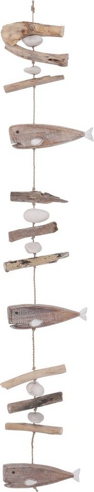 Guru-Shop Dekoobjekt Mobile aus Holz - Fisch/lang von Guru-Shop