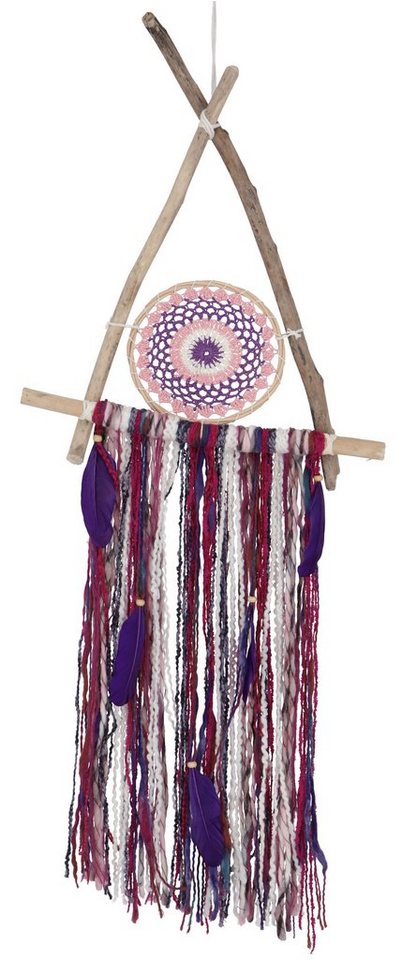 Guru-Shop Dekoobjekt Traumfänger Boho Dreieck - lila,pink Guru-Shop Dekoobjekt Traumfänger Boho Dreieck - lila,pink von Guru-Shop