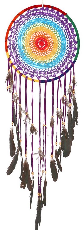 Guru-Shop Dekoobjekt Traumfänger - Regenbogen 42 cm von Guru-Shop
