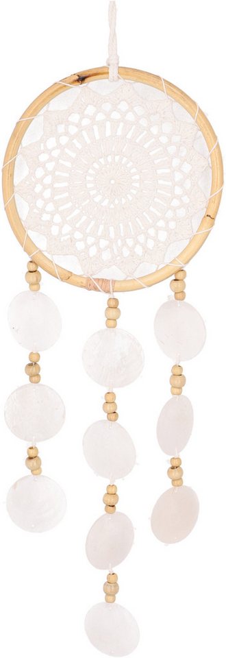 Guru-Shop Dekoobjekt Traumfänger mit Muscheln - weiß 17 cm von Guru-Shop