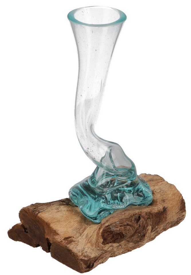 Guru-Shop Dekovase Spiralförmige Vase, Glasvase Wurzelholz - S1.. Guru-Shop Dekovase Spiralförmige Vase, Glasvase Wurzelholz - S1.. von Guru-Shop