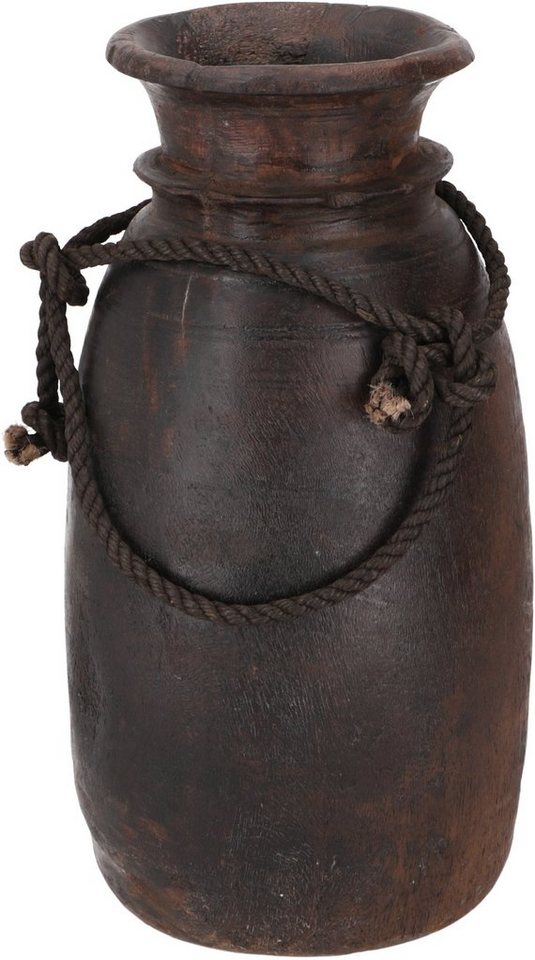 Guru-Shop Dekovase Vintage Holz Vase, Krug Rajasthan gedrechsel -.. Guru-Shop Dekovase Vintage Holz Vase, Krug Rajasthan gedrechsel -.. von Guru-Shop