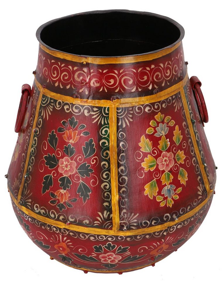Guru-Shop Dekovase Vintage Metall Vase, Krug Rajasthan, handbemalt.. Guru-Shop Dekovase Vintage Metall Vase, Krug Rajasthan, handbemalt.. von Guru-Shop