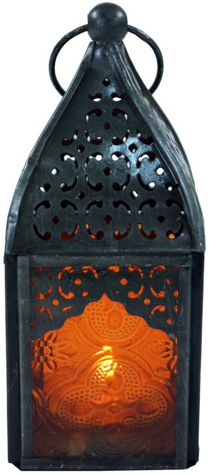 Guru-Shop Kerzenlaterne Orientalische Metall/Glas Laterne in.. von Guru-Shop