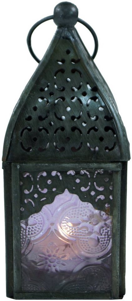 Guru-Shop Kerzenlaterne Orientalische Metall/Glas Laterne in.. von Guru-Shop