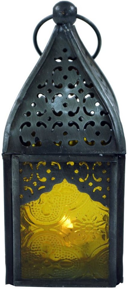 Guru-Shop Kerzenlaterne Orientalische Metall/Glas Laterne in.. von Guru-Shop